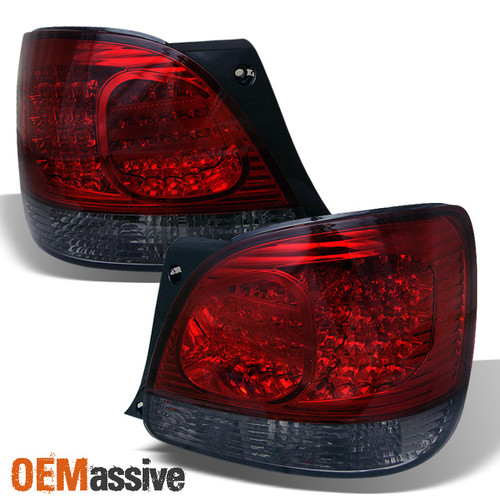 Fits 98-05 GS300 1998-2000 GS400 2001-2005 GS430 Red Smoke LED Tail Lights Lamps