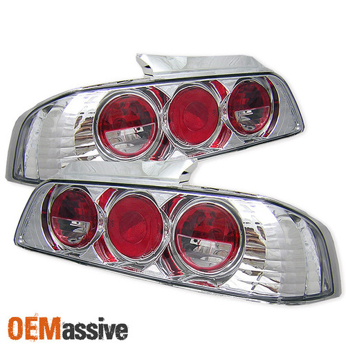 Fits 97-02 Prelude Type Sh Vtec Sport Coupe Chrome Clear Tail Lights Lamps Pair
