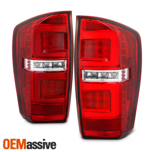 For 2016-2022 Toyota Tacoma Pickup C-Tube LED Red Tail Brake Lights Left+Right