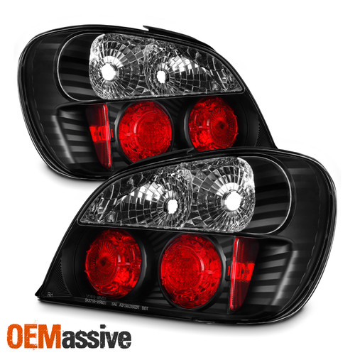 Fits 02-03 Subaru Impreza Wrx Rs 4Dr Sedan JDM Black Tail Lights Lamp Left+Right