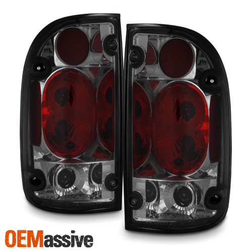 Fits 01-04 Toyota Tacoma Pickup Truck Sr5 Smoked Lens Tail Brake Lights Lamp Set