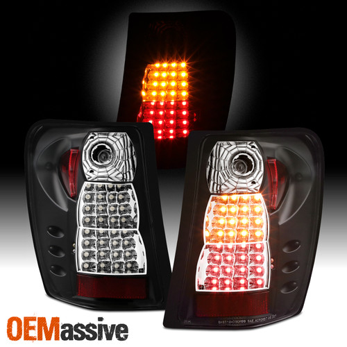 Fits 99-04 Grand Cherokee Sport SUV Black LED Tail Brake Lights Lamp Left+Right