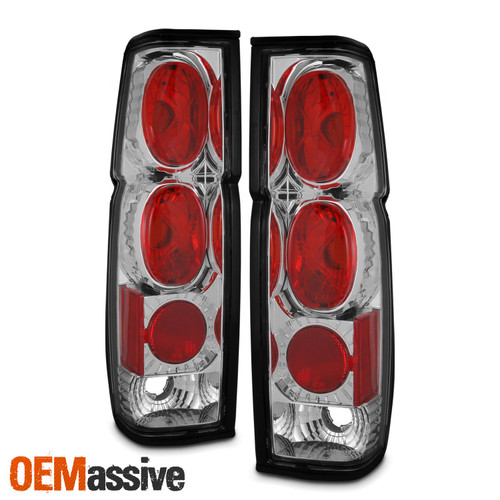 Fits 86-97 Hardbody D21 Pickup Truck Chrome Tail Brake Lights Lamps Left+Right