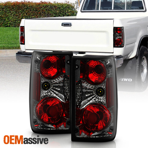 Fits Smoked 89-95 Toyota Pickup Truck Dlx Sr5 Tail Brake Lights Lamps Left+Right
