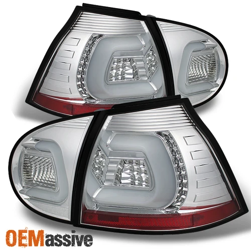 Fits 06-09 Vw Rabbit GTi 08 Volkswagen R32 LED Perform Chrome Tail Lights Lamps