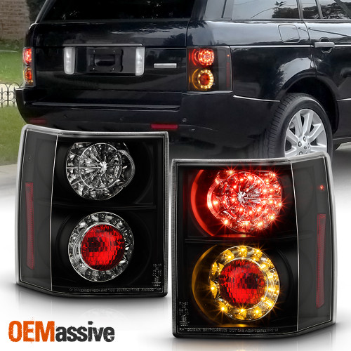 Fits 03-05 Land Rover Range Rover Hse Sport SUV Black Full LED Tail Lights Lamps