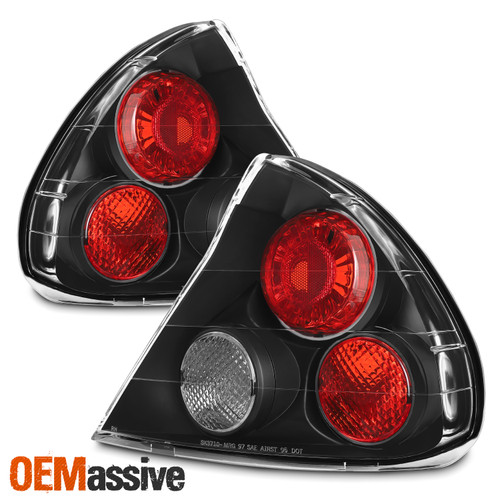 Fits 1999-2002 Mitsubishi Mirage Altezza Black Tail Light Driver+Passenger Side