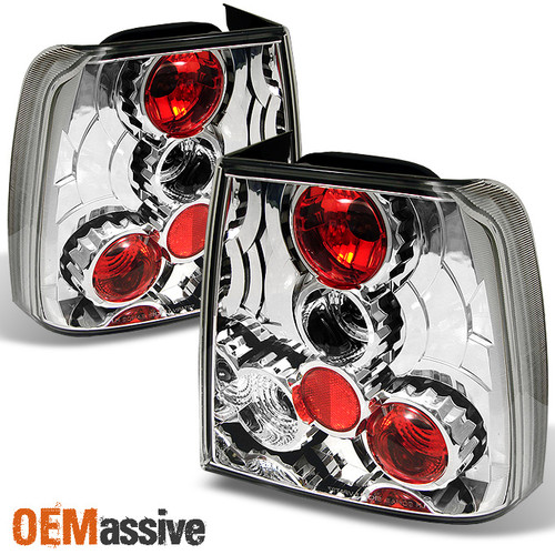 Fits 97-00 Volkswagen Passat 4Dr Sedan Glx Chrome Clear Tail Lights Left+Right