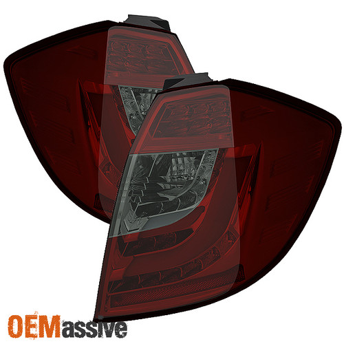 Fits 09-14 Fit Jazz Hatchback Red Smoked LED Light Tube/Bar Design Tail Lights
