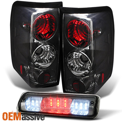 Fits 2004-2008 Ford F150 F-150 Smoked Tail Lights Lamps + LED 3rd Brake  Light