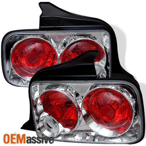 Fits 05-09 Ford Mustang Sport Coupe Chrome Tail Brake Lights Lamp Set Left+Right