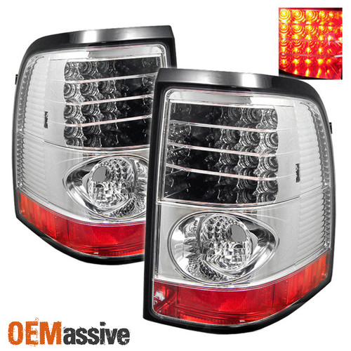 Fits 02-05 Explorer Sport SUV Chrome LED Tail Brake Lights Lamps Pair Left+Right