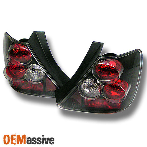 Fits 02-05 Honda Civic Si 2Dr Hatchback Ep3 JDM Black Tail Brake Lights Lamp Set