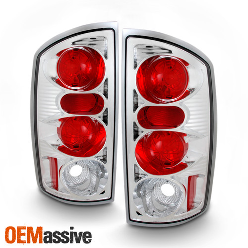Fits 02-06 Dodge Ram 1500 03-06 Ram 2500/3500 Pickup Clear Tail Lights Lamp Pair