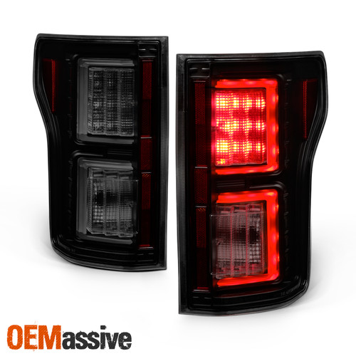 Black Smoked For 2018-2019 Ford F150 Truck LED Tube Light Bar Tail Brake Lamp