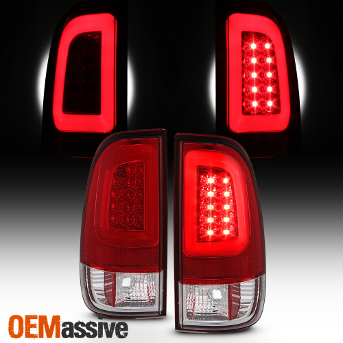Fit 08-16 Ford F-250 F-350 F-450 F-550 SuperDuty LED Light Bar Tail Lights - Red