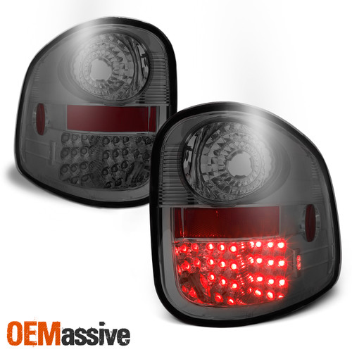Fits 2001-2003 Ford F150 Pickup Flareside LED Smoked Tail Lights Pair Left+Right