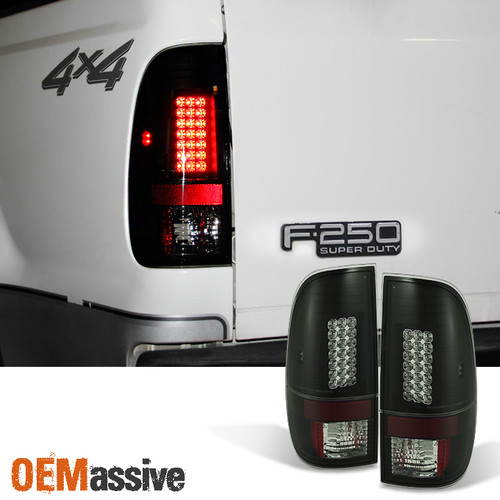 Fit *Black Smoked* 97-03 F-150 99-07 F250 Superduty Pickup LED Tail Brake Light