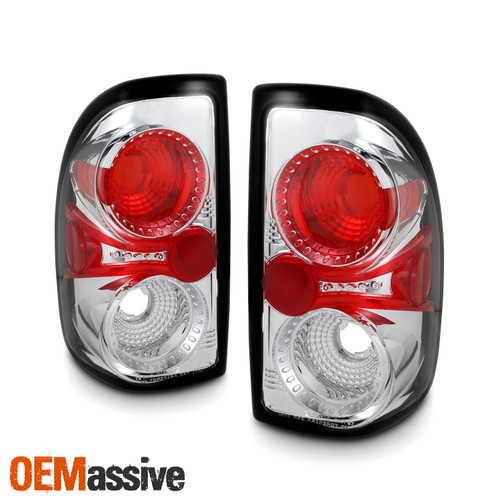 Fits 97-04 Dodge Dakota Pickup Chrome Clear Tail Lights Lamps Left+Right