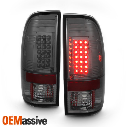 Fit Smoked 2008-2016 Ford F250/ F350/ F450/ F500 LED Tail Lights Pair Left+Right
