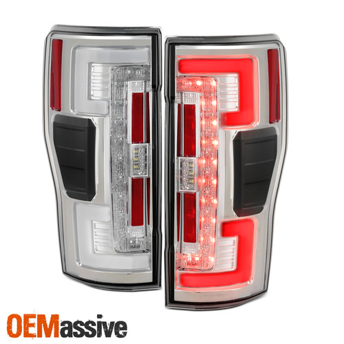 For 2017-2019 F250 F350 F450 Superduty [Blind Spot Monitor] Chrome Tail Lights
