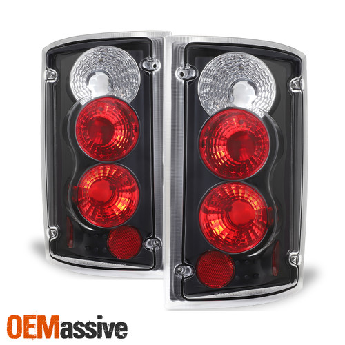 Fits 00-06 Excursion Pickup Truck 95-05 Econoline Black Tail Lights Brake Lamps