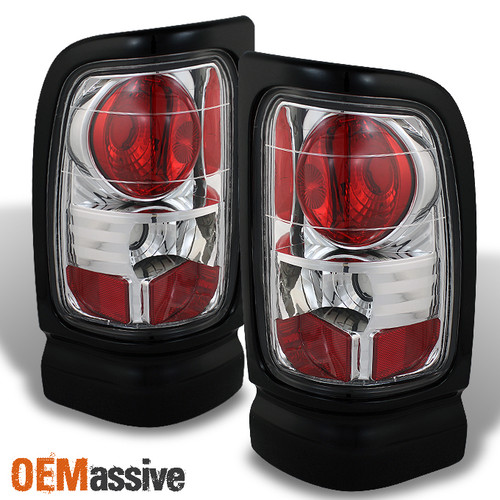 Fits 94-01 Ram Pickup Truck 1500/2500/3500 Chrome Tail Brake Lights Lamps Pair