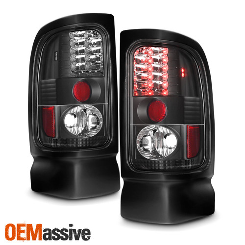 Fits 94-01 Dodge Ram Pickup 1500/2500/3500 Black LED Tail Brake Lights Lamp Pair