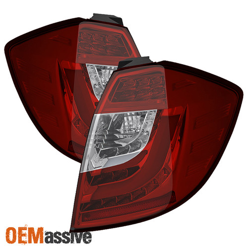 Fits 09-14 Fit Jazz Hatchback Red Clear LED Light Tube/Bar Design Tail Lights