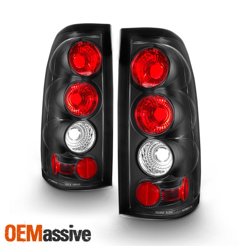 Fits 99-02 Silverado 99-06 Sierra Pickup Euro Style Black G2 Tail Lights LH+RH