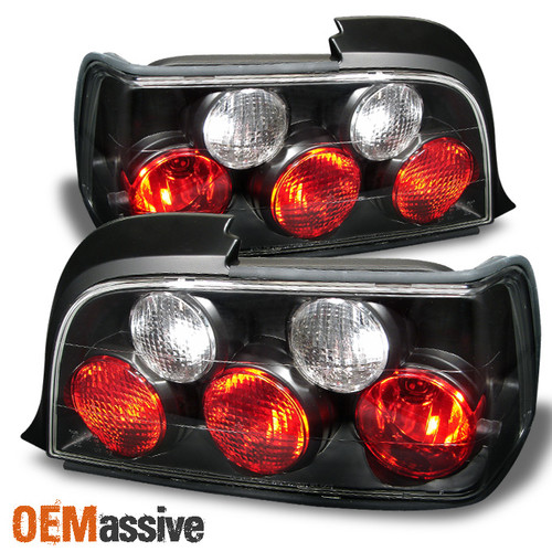 Fits 92-98 BMW E36 3-Series 2Dr Coupe JDM Black Tail Brake Light Lamp Left+Right