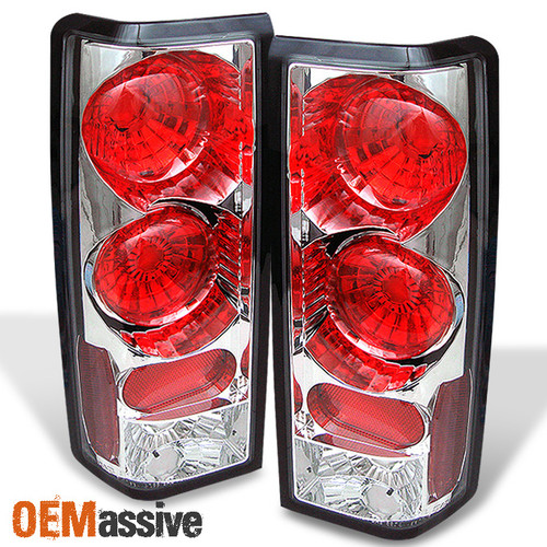 Fits 85-05 Chevy Astro/Safari Van Chrome Clear Tail Brake Lights Lamp Left+Right