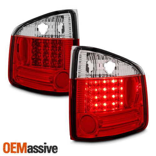 Fits 94-04 S-10 GMC Somona 96-00 Isuzu Hombra Pickup Red Clear LED Tail Lights
