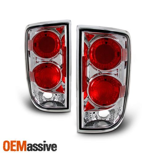 Fits 95-05 Blazer Jimmy Sport SUV Chrome Clear Tail Brake Lights Lamps Pair Set