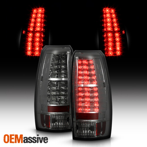 Fit 2007-2013 Avalanche LED Chrome Smoked Tail Brake Light Pair Driver+Passenger