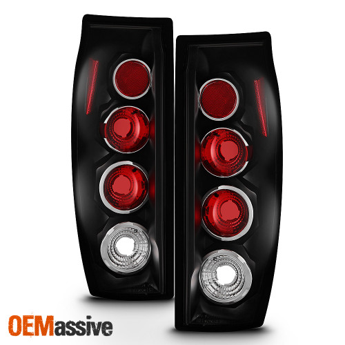 Fits 2002 2003 2004 2005 2006 Chevy Avalanche Pickup Black Tail Lights Brake