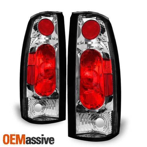 Fits 88-98 C10 C/K Sierra Silverado Tahoe Suburban Blazer Chrome G2 Tail Lights