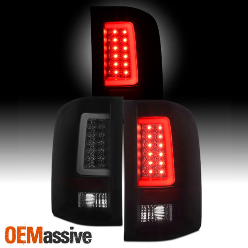 Fits 2007-14 Chervy Silverado + 2007-14 GMC Sierra Black Smoked LED Tail Lights
