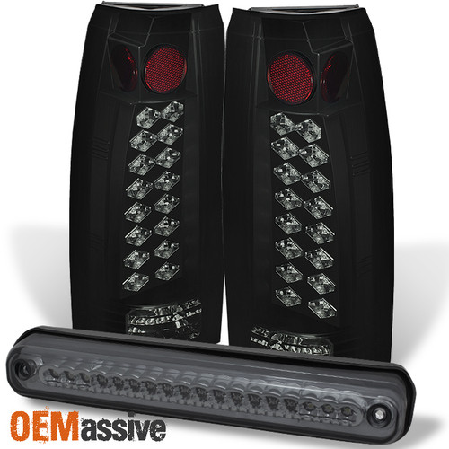 Fit *Black Smoke* 94-98 C10 C/K 1500 2500 3500 LED Tail Light+LED 3rd Brake Lamp