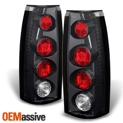 Fits 88-98 C/K C10 GMC Sierra Suburban Pickup Truck Black Tail Lights Brake Lamp