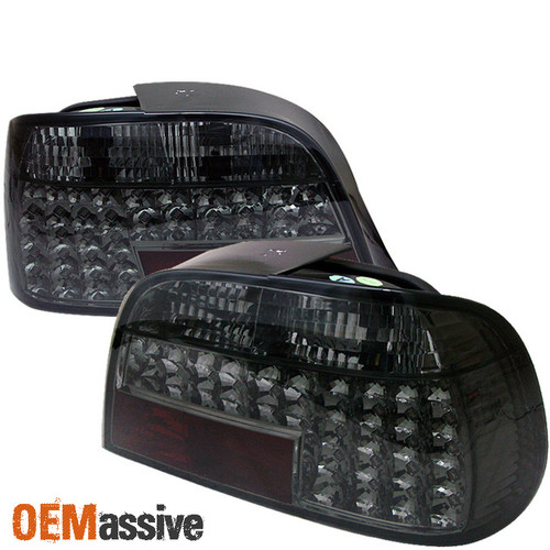 Fits Smoked 95-01 BMW E38 7-Series LED Tail Brake Lights Lamp Pair Left+Right