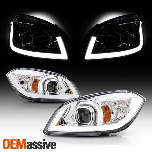 For 2005-2010 Cobalt 05-06 Pontiac Pursuit LED Light Bar Projector Headlights