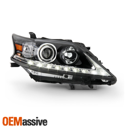 For 13-15 Lexus RX350/RX450h HID No-AFS Projector Black Headlamp w/LED DRL Right