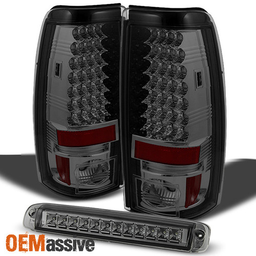 Fits 2003-2006 Chevy Silverado/GMC Sierra Smoke Tail Lights+LED 3rd Cargo Lights