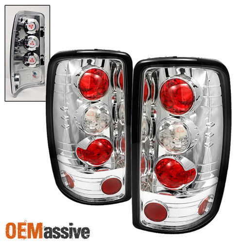 Fits 00-06 Suburban Tahoe Yukon Barn Door Chrome Tail Lights Lamps Left+Right