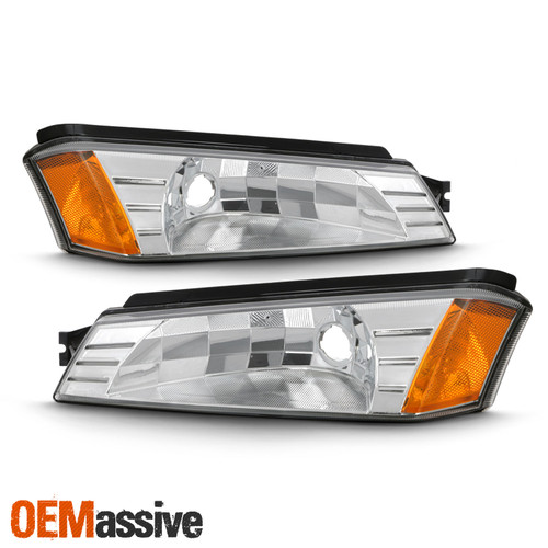For 02-06 Chevy Avalanche 1500/2500 [Body Cladding] Chrome Bumper Signal Lights