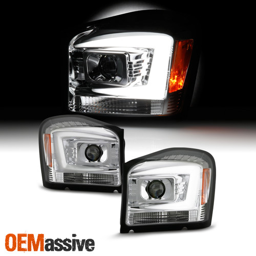 For 2004-2006 Dodge Durango LED [C-Tube] Projector Headlight Pair Left+RIght Lamp