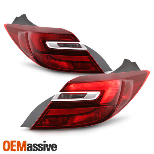 For 2014-2017 Buick Regal LED Running Red Clear Outer Tail Brake Lamp Left+Right