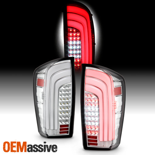 For 2016-2022 Toyota Tacoma Full LED Chrome Tail Lights Sequential Tube Signal