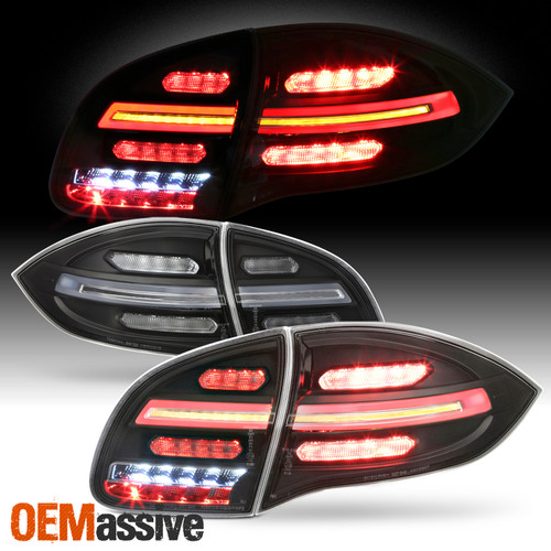 For 2011-2014 Porsche Cayenne 958 LED Running Sequential Signal Black Tail Light